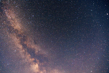 fantastic winter meteor shower and the snow-capped mountains.
