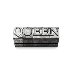 queen word, letterpress