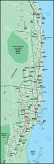 Miami Area Map with Major Roads