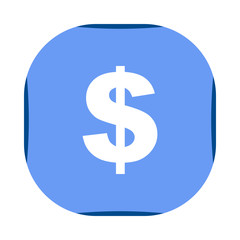 Blue Dollar Icon