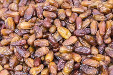 Bunch Dried sweet dates Fruit as background
