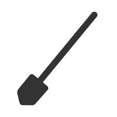 silhouette of a shovel . simple