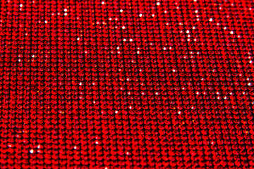 Canvas of red rhinestones. Background.
