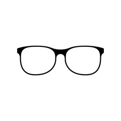 Fototapeta premium Glasses icon. Black icon isolated on white background.