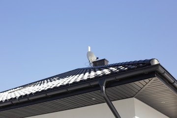 Corner of the house with gutter.  © Alex White