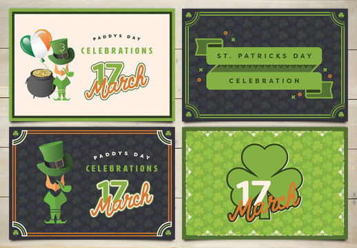 6 St. Patrick's Day Card Layouts