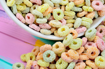 cereal in bowl on table