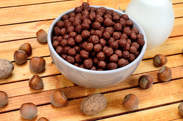 cereal in bowl on table