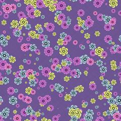 Seamless  pattern  simple flowers