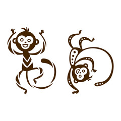 Monkey vector illustration.