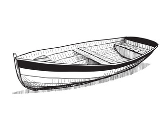 Fototapeta premium Hand drawn boat sketch.