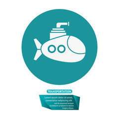 submarine periscope underwater trasnportation pictogram vector illustration eps 10