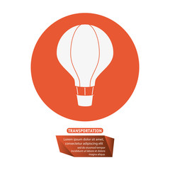 airballoon adventure transport pictogram vector illustration eps 10