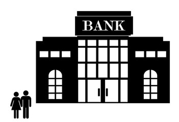 Fototapeta premium Banque et couple