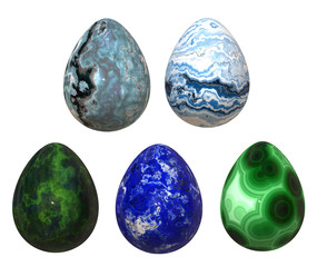 Set of   stone eggs
