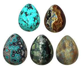Set of   stone eggs
