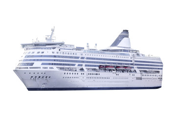 Helsinki, Finland - March, 14, 2016: cruise ship in a sea near Helsinki, Finland