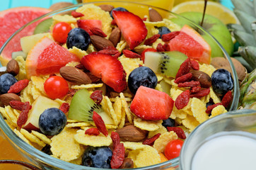 cornflake on table