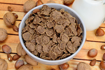 chocolate cornflake on table