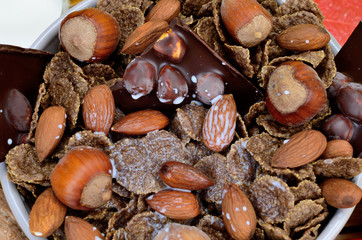 chocolate cornflake on table