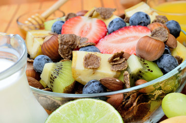 chocolate cornflake on table