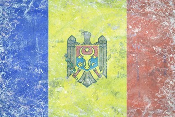 Vintage Moldova flag pattern