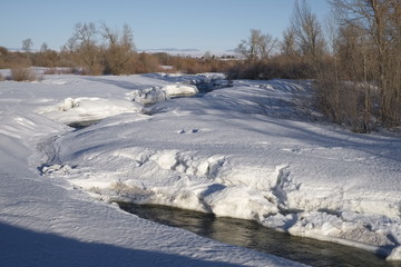Fototapeta na wymiar Fall River near Saint Anthony, Idaho