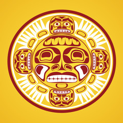 Vector illustration of the sun symbol.