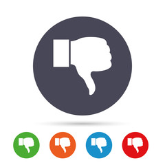 Fototapeta premium Dislike sign icon. Hand finger down symbol.