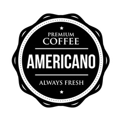 Coffee Americano vintage stamp
