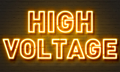 High voltage neon sign