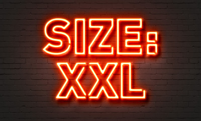 Size XXL neon sign