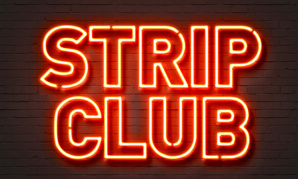 Strip club neon sign