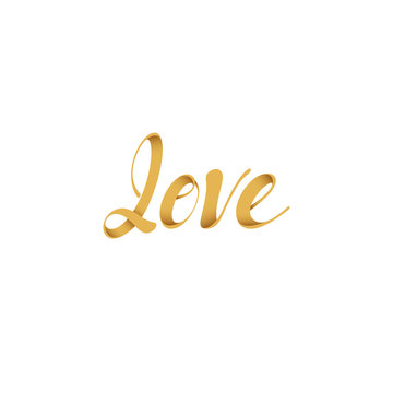 Lettering LOVE. Greeting Cards Mothers Day, Valentines Day, holidays. Phrase for design of brochures, posters, banners, web. Font Type Vector illustration.