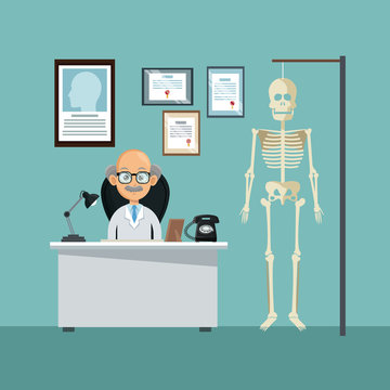 doctor office professional practitioner vector illustration eps 10
