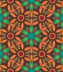 Floral ethnic fall pattern
