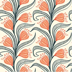 Muster mit stilisierten Blumenzeichnungen © Daria Rosen