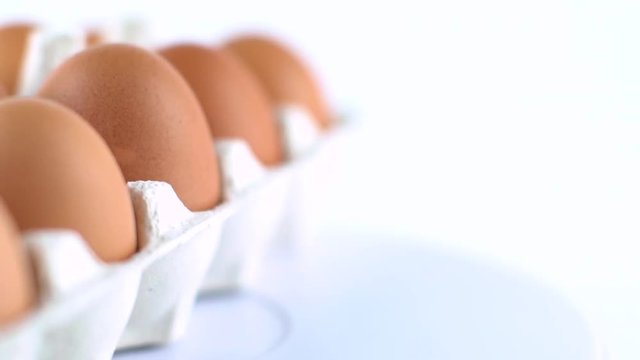 Eggs with brown shell isolated on white