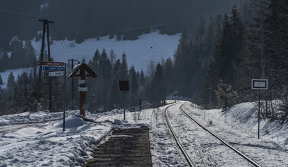 Railway track near village Dedinky