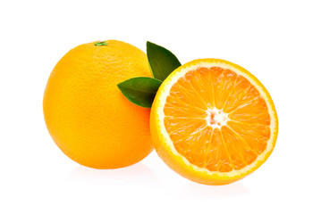 Orange fruit isolated on white background