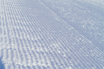 Snow lines made from a snow machine