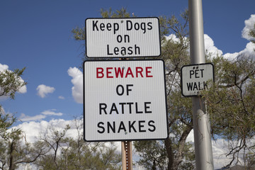 Rattlesnake Warning Sign