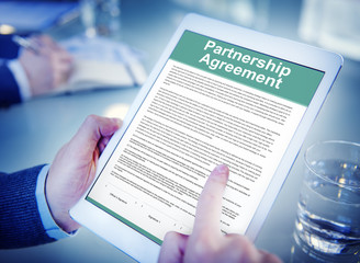 Partnership Agreement Business Contract Concept