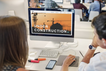 Under Construction Building Architecture Concept