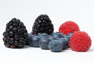 Blackberries, Blueberries, and Raspberries