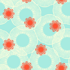 Pattern with stylized flowers or jelly fishes
