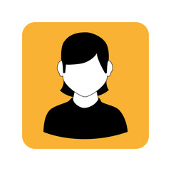 square frame with half body man with shirt vector illustration