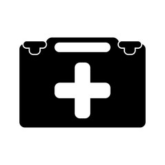 suitcase first aid medical pictogram vector illustration eps 10