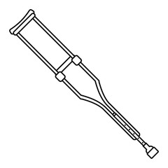 crutches disabled support icon thin line vector illustration eps 10