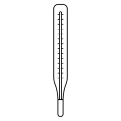 thermometer scale measuring icon thin line vector illustration eps 10